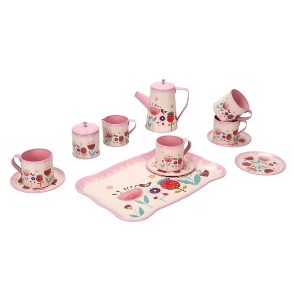 4939 SUN-YFN-LCH-METAL ÇAY SETİ ÇİÇEK DSN 2A 12PRÇ - 2