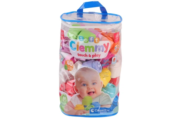 17878 Soft Clemmy - Yumuşak Blok Çantası - 40 parça 6-36 ay - Resim 2