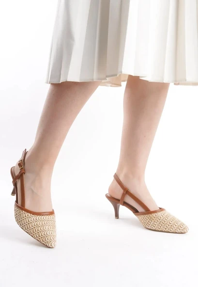 Natti Taba Cilt Topuklu Ayakkabı - Resim 2