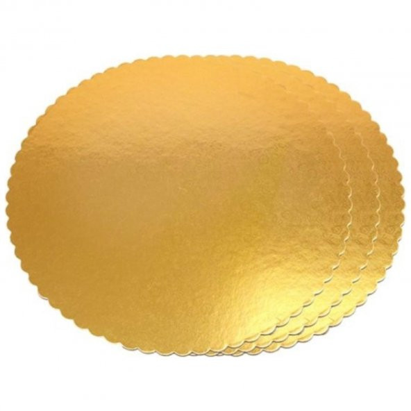 Turta Mendili / Pasta Altlığı Gold -Altın İnce Yuvarlak 18 cm 50 adet