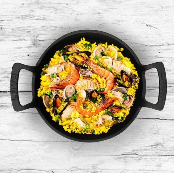 Lava Yuvarlak Kulplu Emaye Kaplama Döküm Tava - 16 Cm - 5