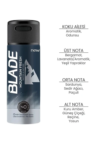 Mountain Fresh Erkek Deodorant 150ml Leke Bırakmaz ürün görseli