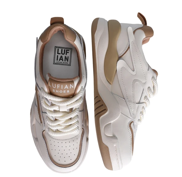 Lufian Maya Bej Kadın Sneaker - Resim 3