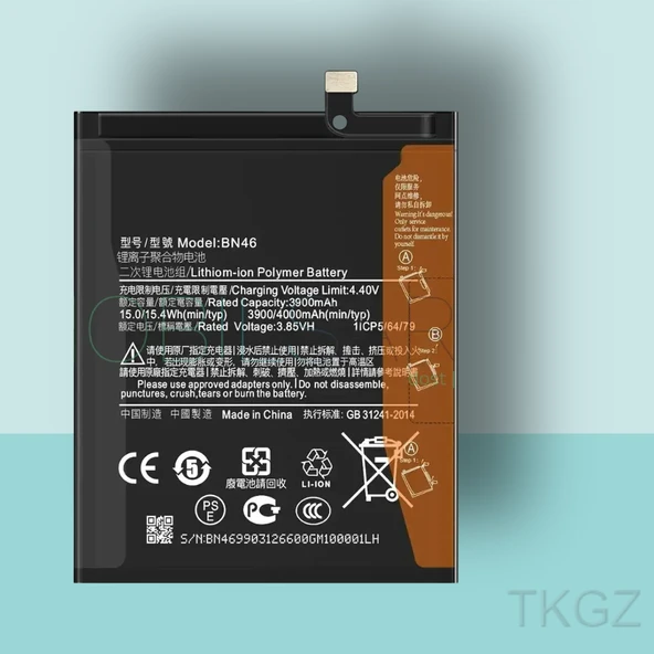 Tkgz - Xiaomi REDMİ NOTE 8 - BN46 - Batarya Pil Orijinal Sıfır ürün görseli 1