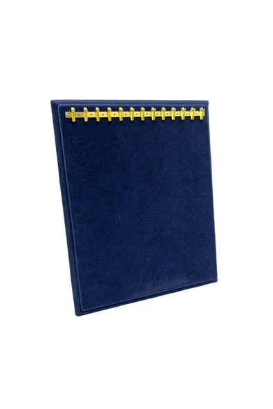 Süet Kumaş Lacivert Renk 20/16 Cm Ayaklı Kanca Bileklik Sergileme Standı - Resim 4