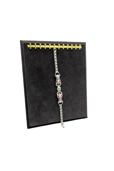 Süet Kumaş Füme Renk 20/16 Cm Ayaklı Kanca Bileklik Sergileme Standı ürün görseli