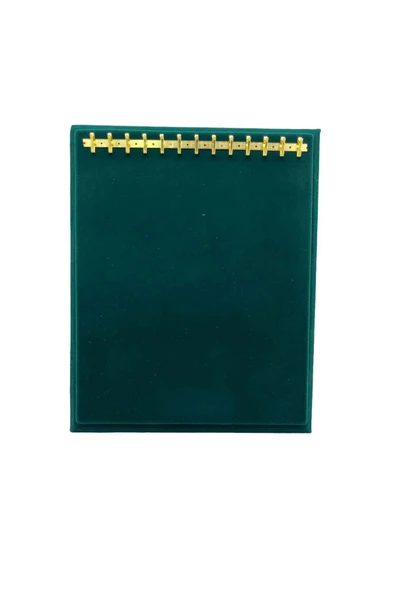 Süet Kumaş Yeşil Renk 20/16 Cm Ayaklı Kanca Bileklik Sergileme Standı - 3