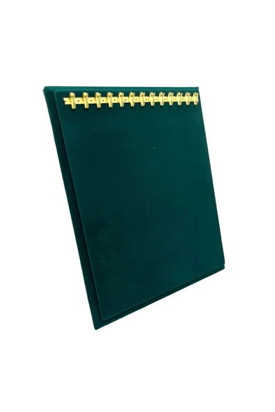 Süet Kumaş Yeşil Renk 20/16 Cm Ayaklı Kanca Bileklik Sergileme Standı - 1