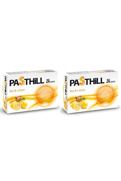 LEDAPHARMA Pasthill Bal Ve Limon 24 Adet Boğaz Pastili 2 Kutu