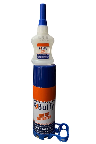 BUFFY Hızlı Yapıştırıcı (2 ADET) MDF Mdf, Tahta, Plastik, Deri, Metal 200ml Sprey + Yapıştırıcı - 3