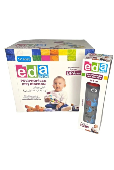 EDA BEBE 9 Adet Biberon 250 ml Pet Farklı Renk - 1