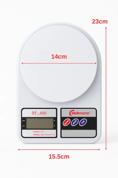SAFİ ZADE Dijital Hassas 10 Kg Mutfak Terazisi Tartısı Lcd Ekranlı - 2