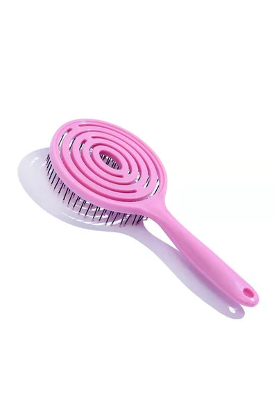 SAFİ ZADE 3d Profesyonel Açma Tarama Saç Fırçası Pembe Oval - 1