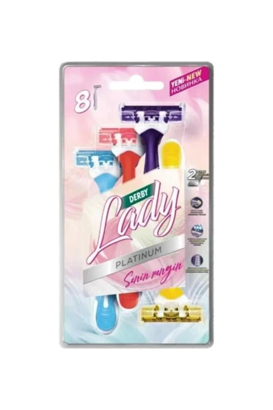 DERBY Lady Platinum 2 Bıçaklı 8 Li Paket - 1