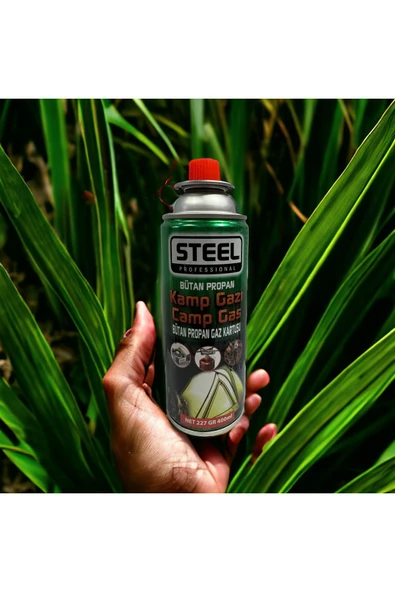 STEEL Kamp Gazı 400 ml Pürmüzlü çakmaklara uygundur. - 2