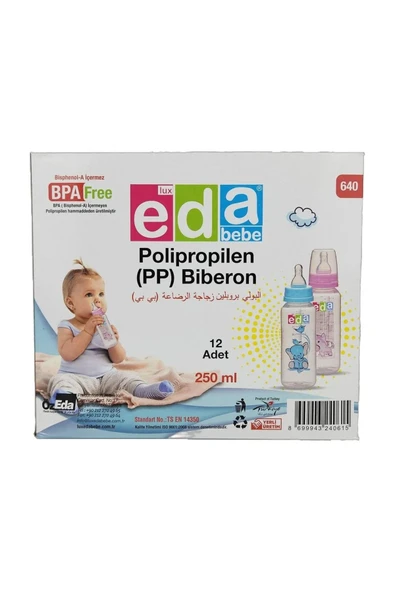 EDA BEBE 9 Adet Biberon 250 ml Pet Farklı Renk - 2