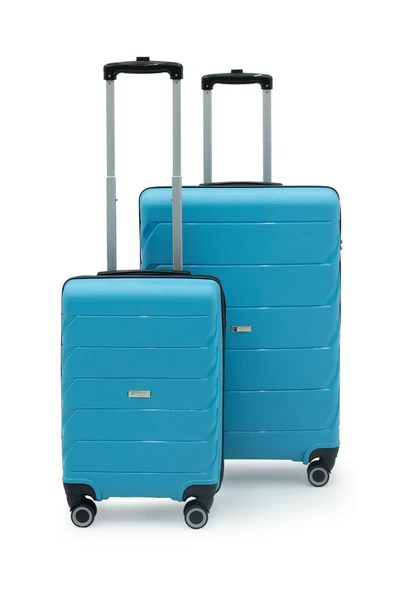 Copella Polipropilen & Kırılmaz 2'li Valiz Seti Büyük & Kabin - Mavi ürün görseli