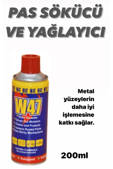 W47 PAS SÖKÜCÜ YAĞLAYICI ÇOK AMAÇLI SPREY 200ml - 1