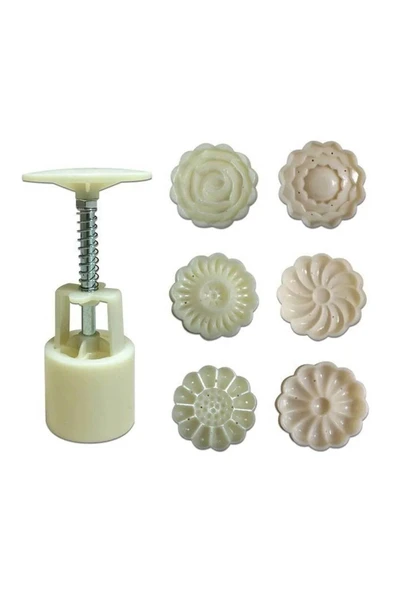 BUJİN Mooncake Kopat Kurabiye Kalıbı Seti Set 7 Parça ( Kalıp Desenleri Farklılık Gösterebilir) - 5