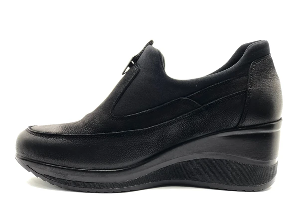 Venüs Maranta Hakiki Deri Dolgu Topuk Ortopedik Kadın Casual Ayakkabı - Resim 4