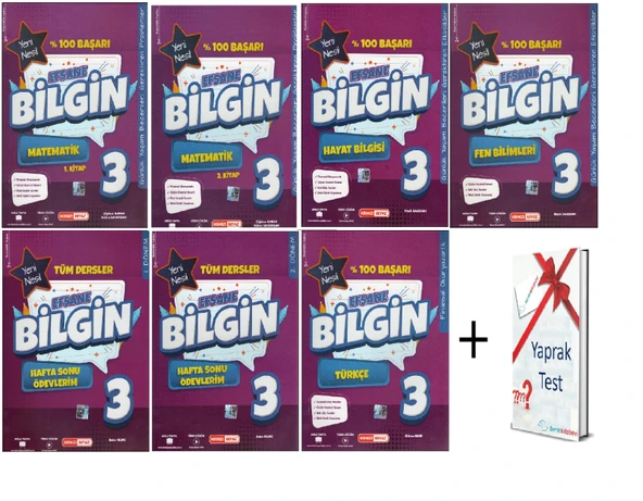 Kırmızı Beyaz 3. Sınıf Efsane Bilgin(7 Kitap)+Hediye