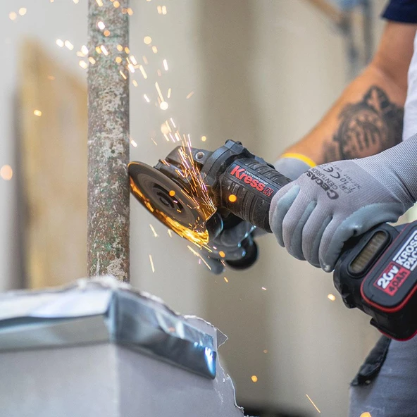 Kress KRKS1 KUB30.2 + KU390.4 + KUH10.2 20Volt/4Ah. 6 Adet Akülü Profesyonel Kombo Set - 5