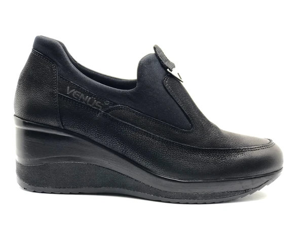 Venüs Maranta Hakiki Deri Dolgu Topuk Ortopedik Kadın Casual Ayakkabı - Resim 2