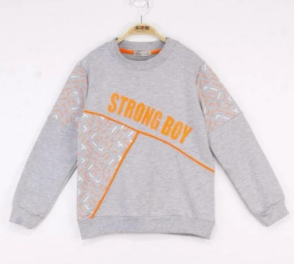 Toontoy Erkek Çocuk Strong Boy Baskılı Sweatshirt - Resim 4