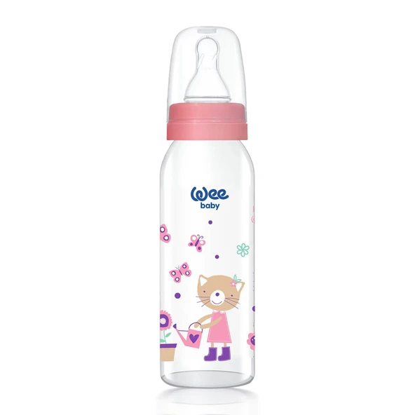 Wee Baby Klasik Cam Biberon 250 ml - Pembe - 1
