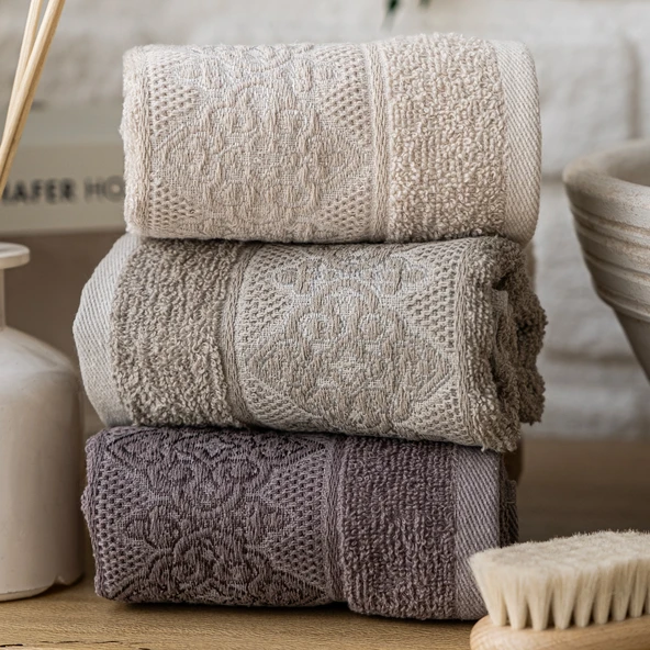 Schafer Home Noho 3 lü Havlu Seti 30x50-Asorti01 - 2