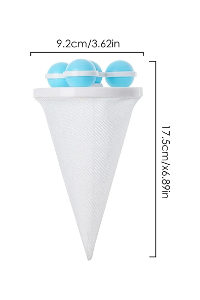 Çamaşır Makinesi İçin Yıkanabilir Tüy ve Kıl Toplayıcı Aparat Pratik Temizlik Aksesuarı Mavi - 2