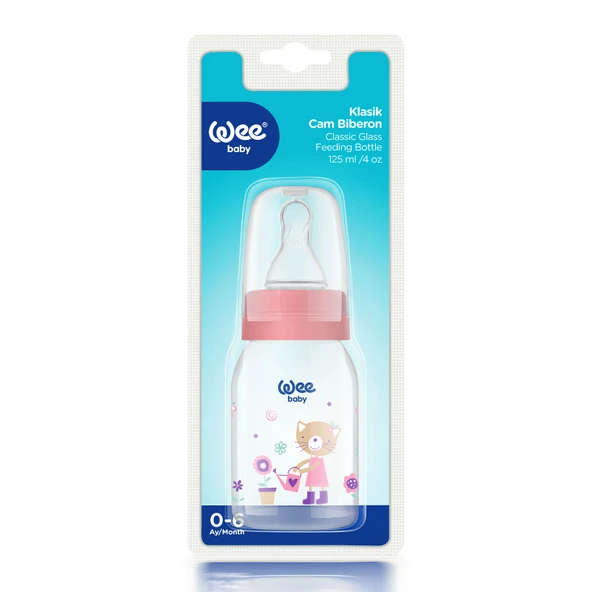 Wee Baby Klasik Cam Biberon 125 ml - Pembe - 3