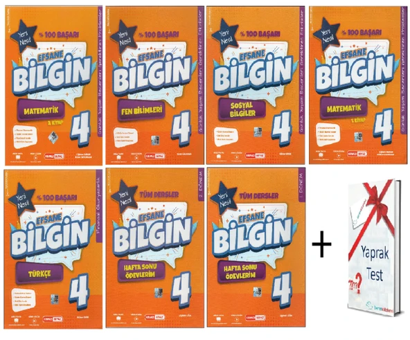 Kırmızı Beyaz 4. Sınıf Efsane Bilgin(7 Kitap)+Hediye