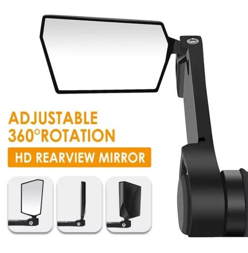 XBYC 419 360°Dönebilir Katlanabilir Dayanıklı Gidon Boynuzlu Bisiklet Dikiz Aynası - Resim 4