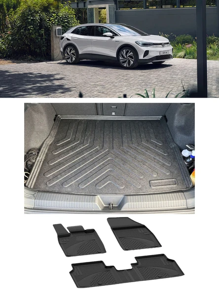 Sahler Volkswagen ID.4 2020 ve Sonrası 4.5D Paspas 3D Rizline Üst  Bagaj HAvuzu ürün görseli