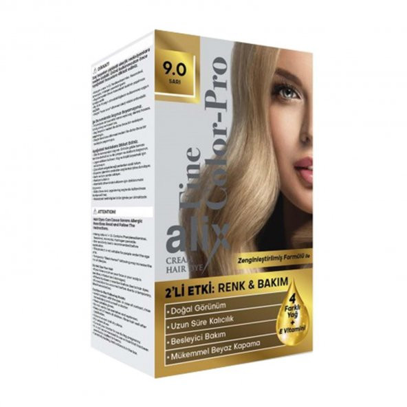 Alix Kit Saç Boyası  9.0 Sarı
