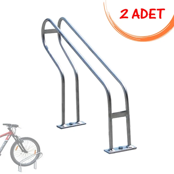 Bisiklet Parkı Tekli Ucuz Bisiklet Park Alanı Demiri Tekli Bisiklet Park Yeri 2 Adet Sarı - 1