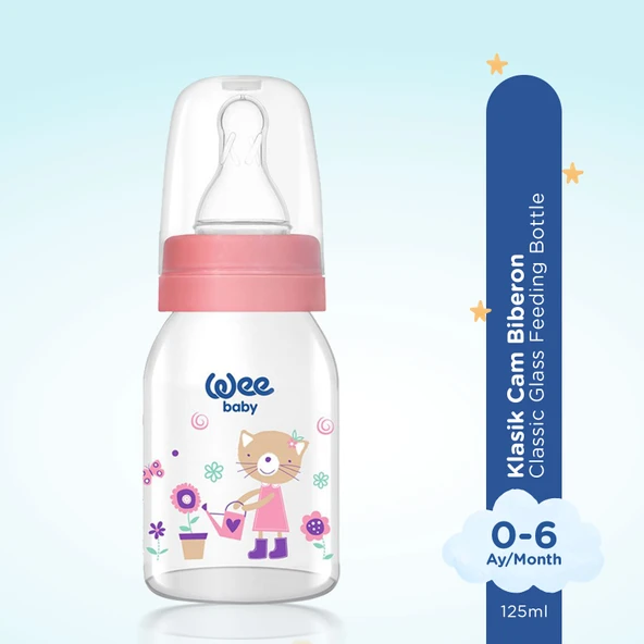 Wee Baby Klasik Cam Biberon 125 ml - Pembe - 2