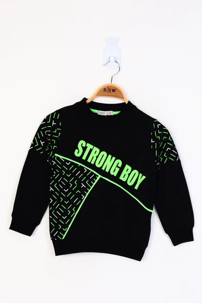 Toontoy Erkek Çocuk Strong Boy Baskılı Sweatshirt ürün görseli 1