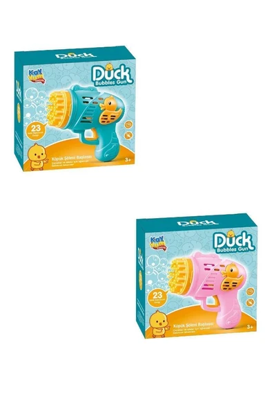 Duck Çok Delikli Pilli Köpük Atan Tabanca Oyuncağı 23 Delikli Bubble Gun - 6