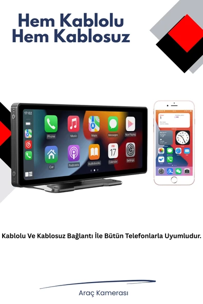2 Kameralı CarPlay Ekranlı Araç Kamera Seti - 2