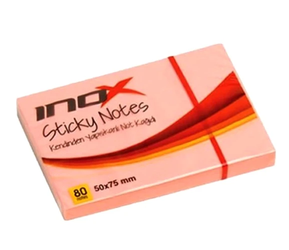 Postit 80 Yaprak 50X75mm Yapışkanlı Not Kağıdı Pembe - 3 adet ürün görseli 1