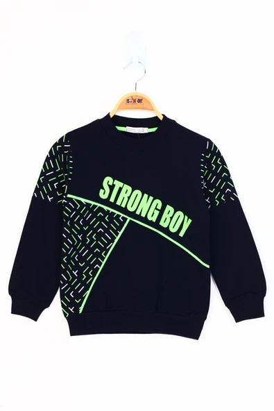 Toontoy Erkek Çocuk Strong Boy Baskılı Sweatshirt - Resim 2