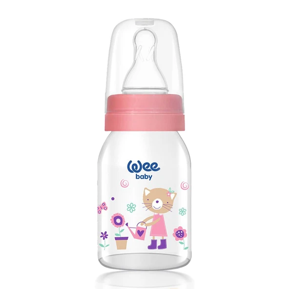 Wee Baby Klasik Cam Biberon 125 ml - Pembe - 1