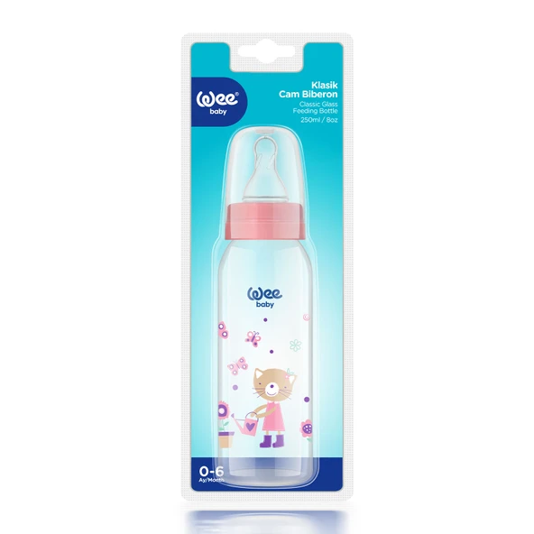 Wee Baby Klasik Cam Biberon 250 ml - Pembe - 3