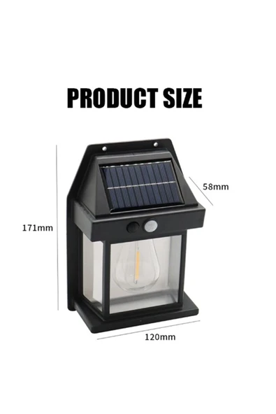 VANCKEY 1 Adet Suya Dayanıklı Hareket Sensörlü Güneş Enerjili Solar LED Dış Mekan Bahçe Lambası - Resim 4