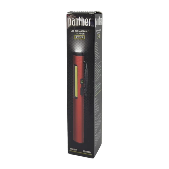 Panther 600 Lümen USB Şarjlı LED El Feneri PT-923 - 7