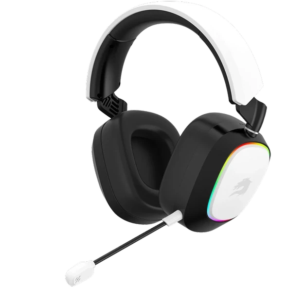 GameBooster WBH23W Nemesis PRO RGB Wireless 2.4G+BT Beyaz Gaming Kulaklık - Resim 2