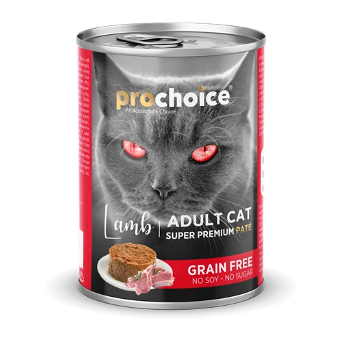 Prochoice Yetişkin Kediler İçin, Tahılsız, Kuzu Etli Ezme Konserve 12x400 gr ürün görseli