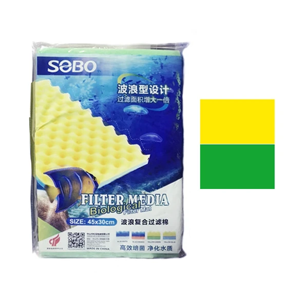 Sobo Filtre Süngeri 45x30x2 Sarı Yeşil ürün görseli